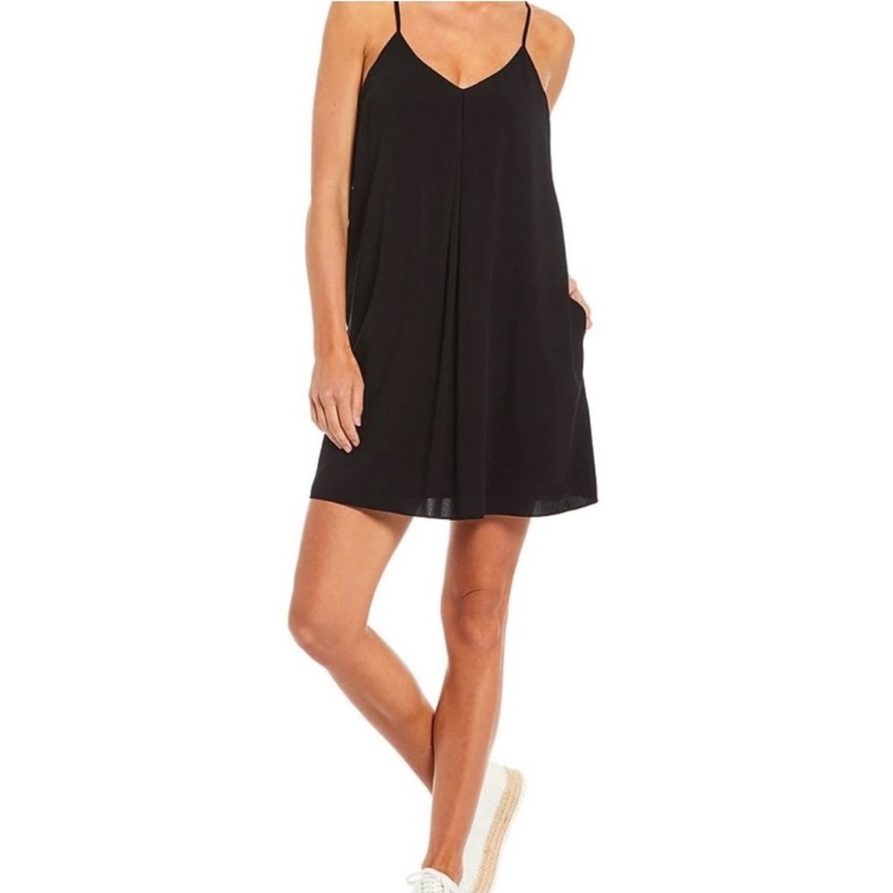 Gianni Bini Posie Black Mini Swing Dress